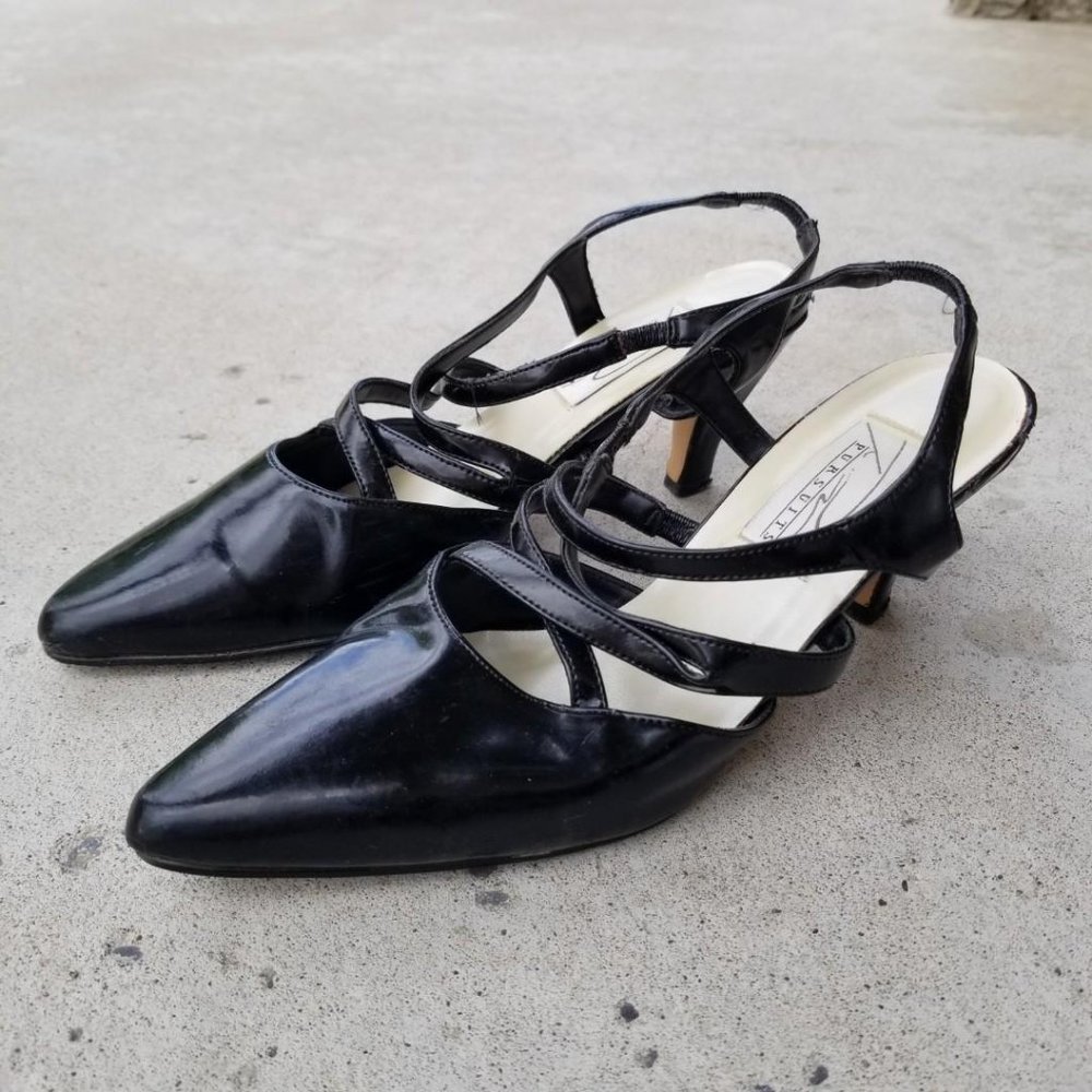 80s Vintage Pointy Toe Kitty Heel